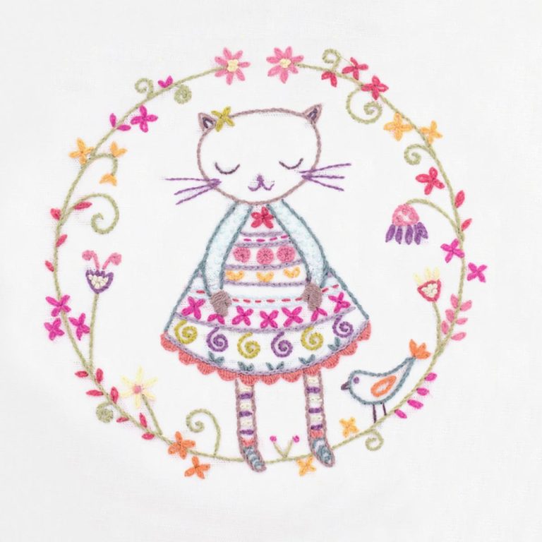 Violette la minette | Modèle à broder à télécharger