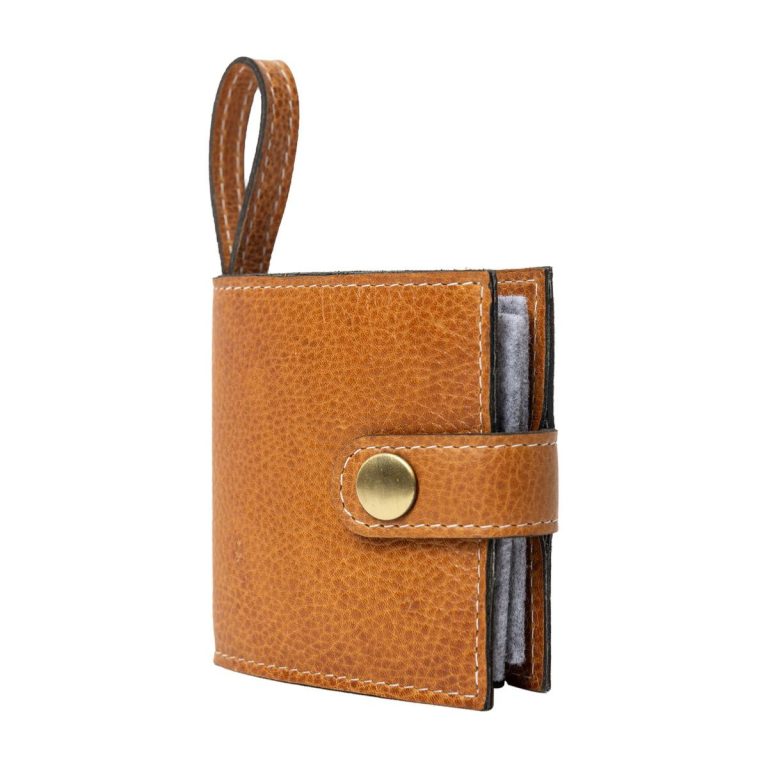 Porte-aiguilles en cuir - Camel