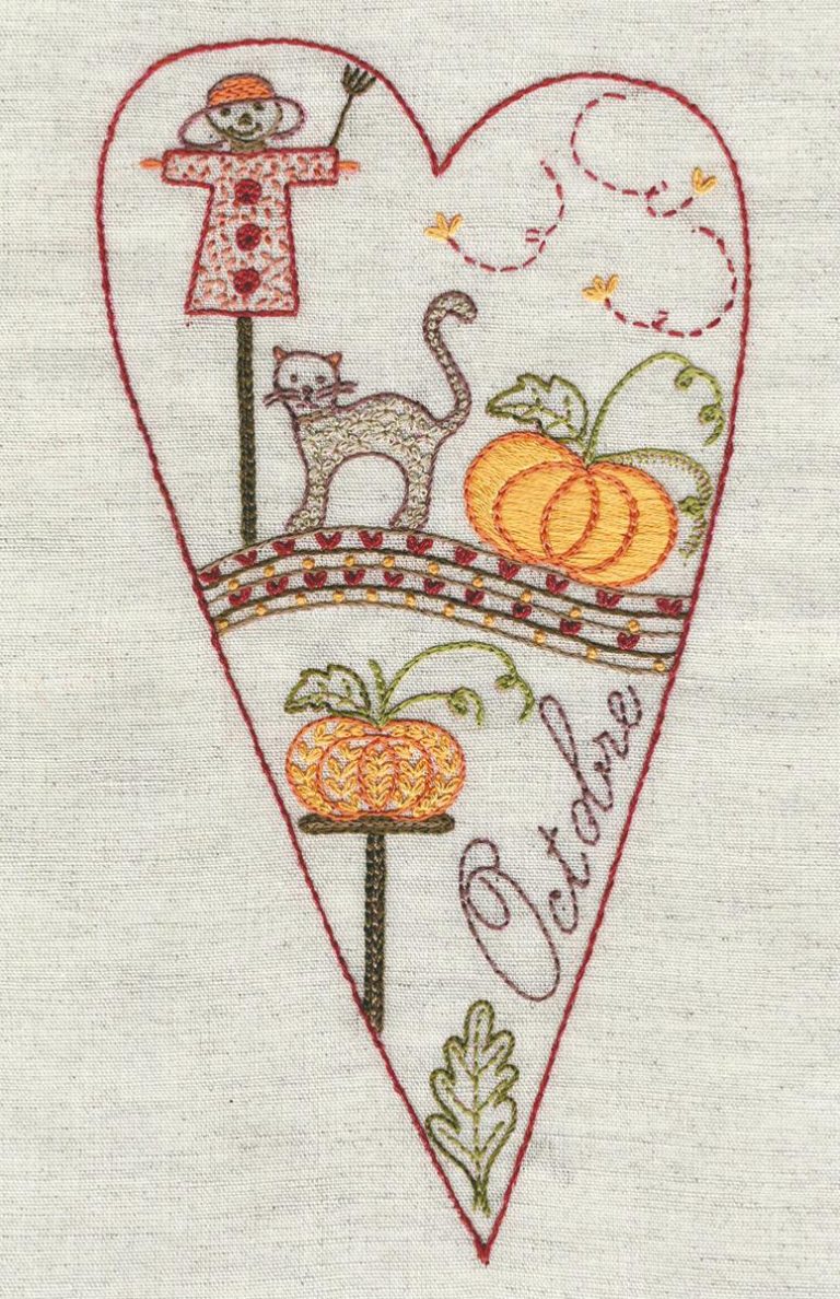 Patch Cœur Octobre | Modèle à broder à télécharger