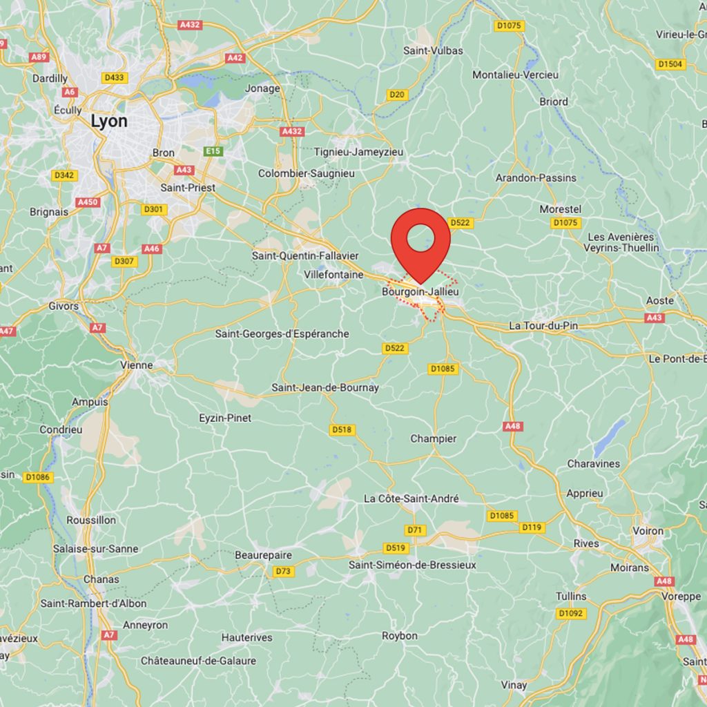 Map: BOURGOIN JALLIEU (FRANCE)